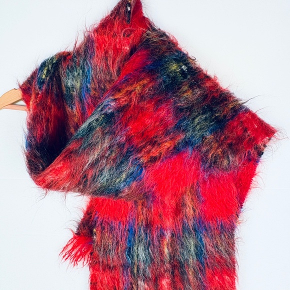 Royal Steward VTG Unisex Scarf Mohair blend Scotland Cozy Luxe Tartan Plaid - Picture 2 of 11